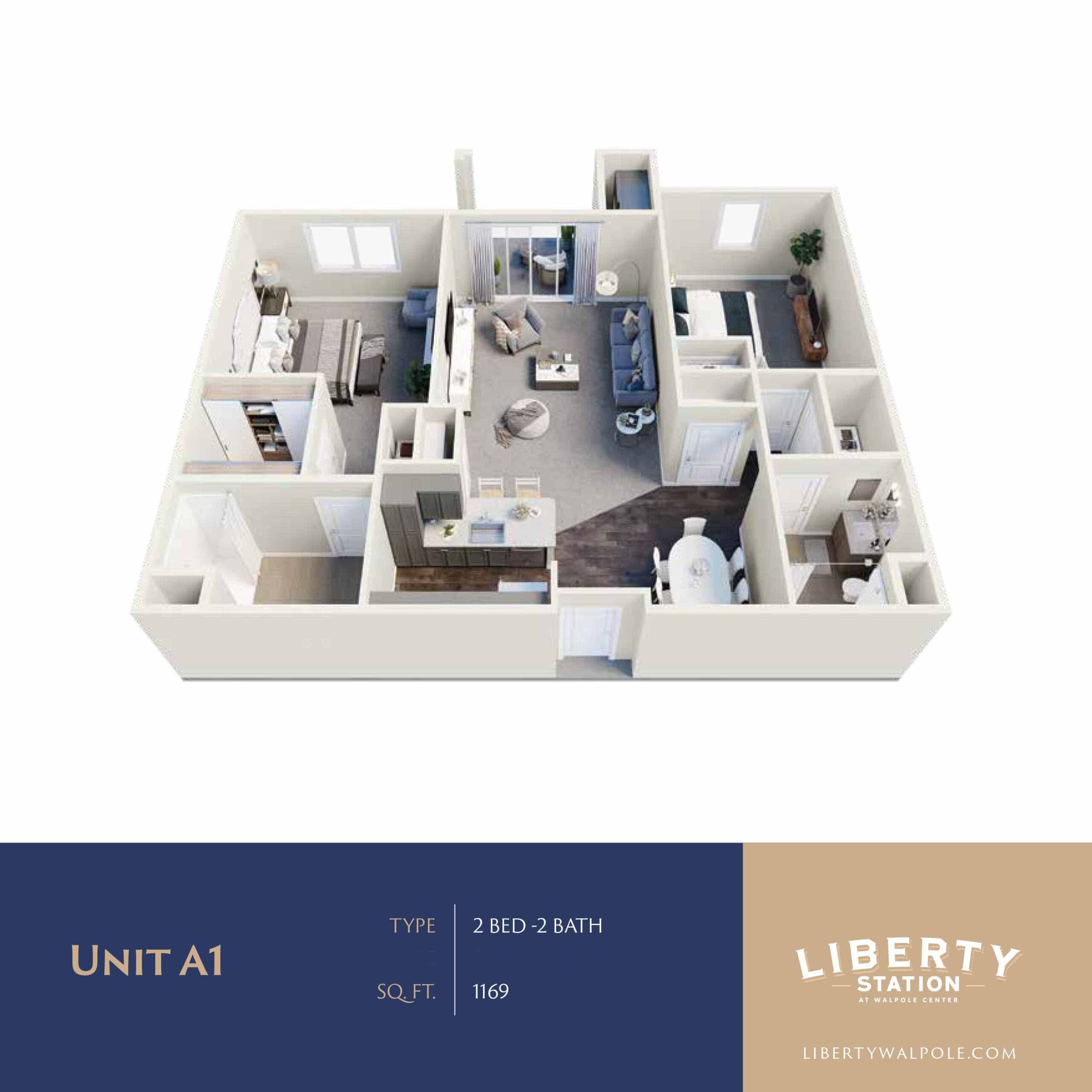 Plan A1 floor plan diagram