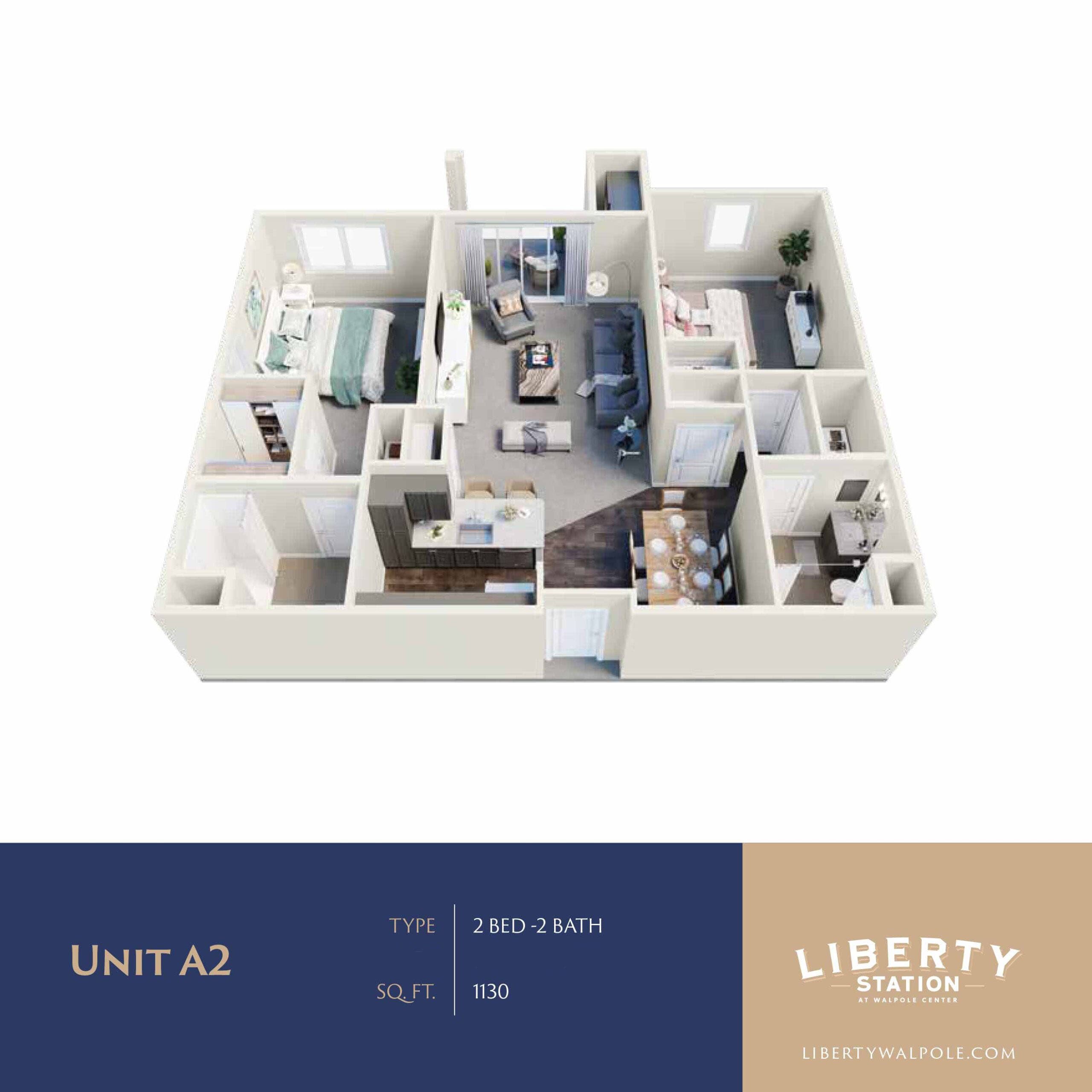Plan A2 floor plan diagram
