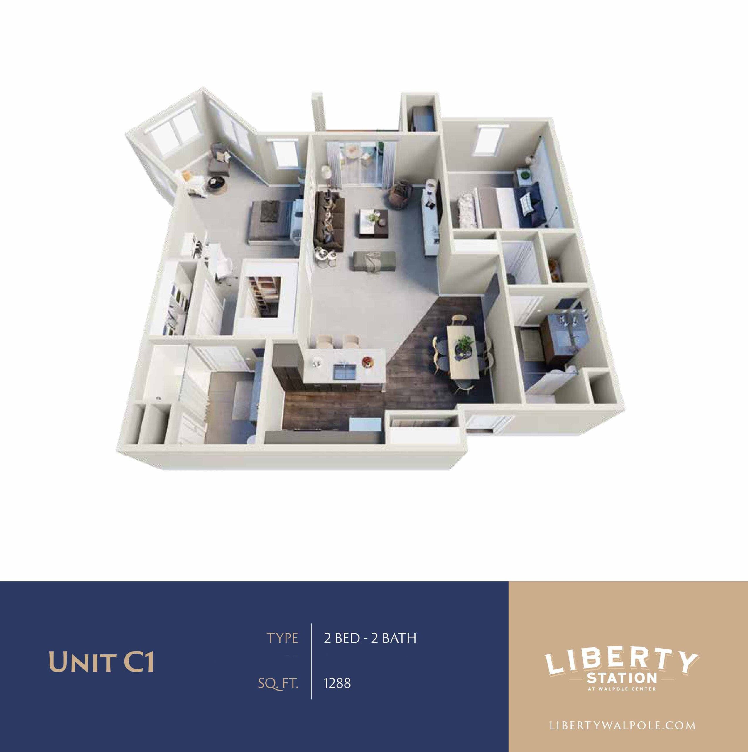 Plan C1 floor plan diagram