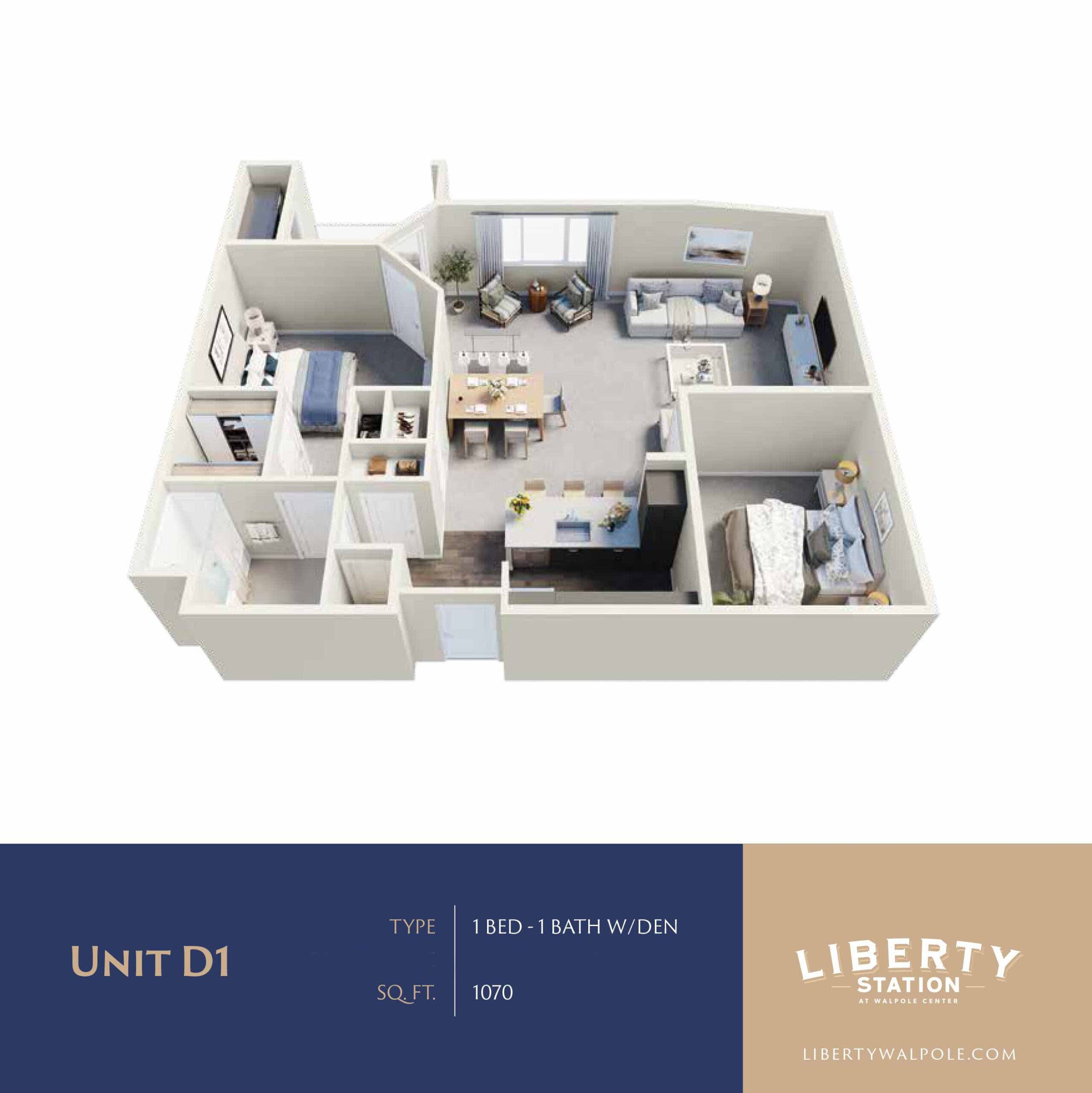 Plan D1 floor plan diagram